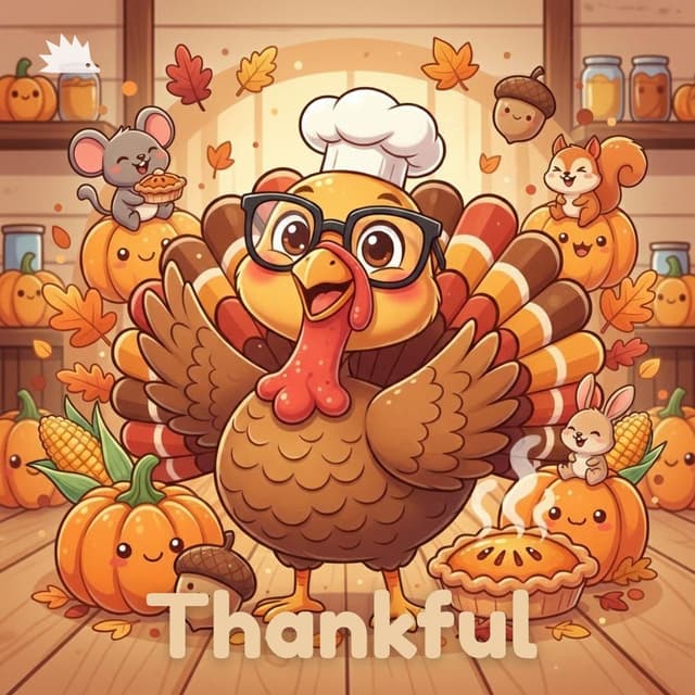 Happy Thanksgiving Coloring Book. Fun kid-friendly designs