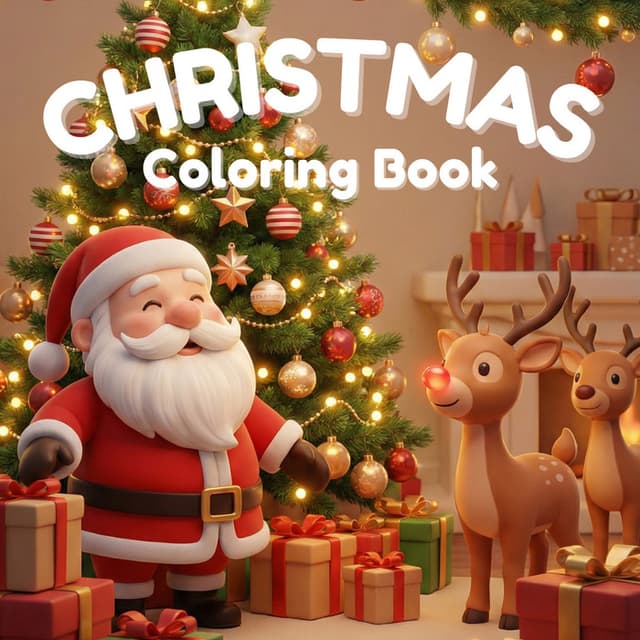 Christmas Theme Kids Coloring Book