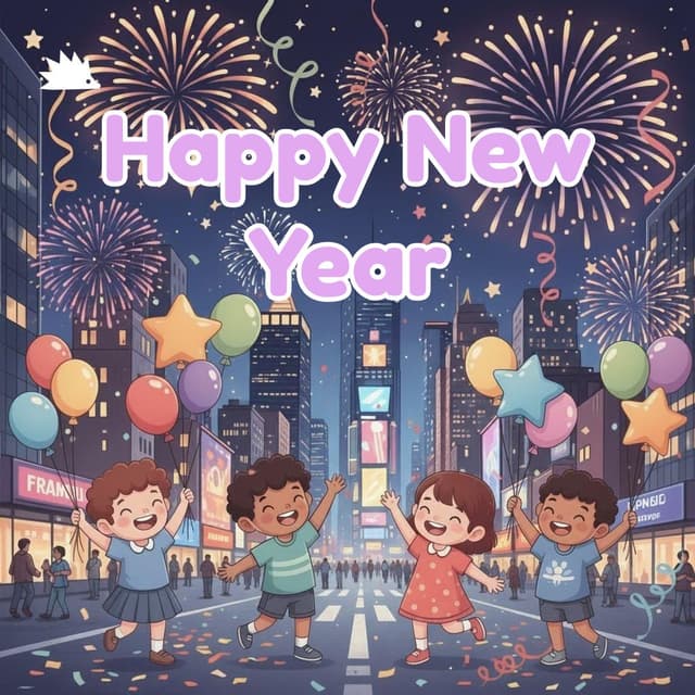 Happy New Year Coloring Pages